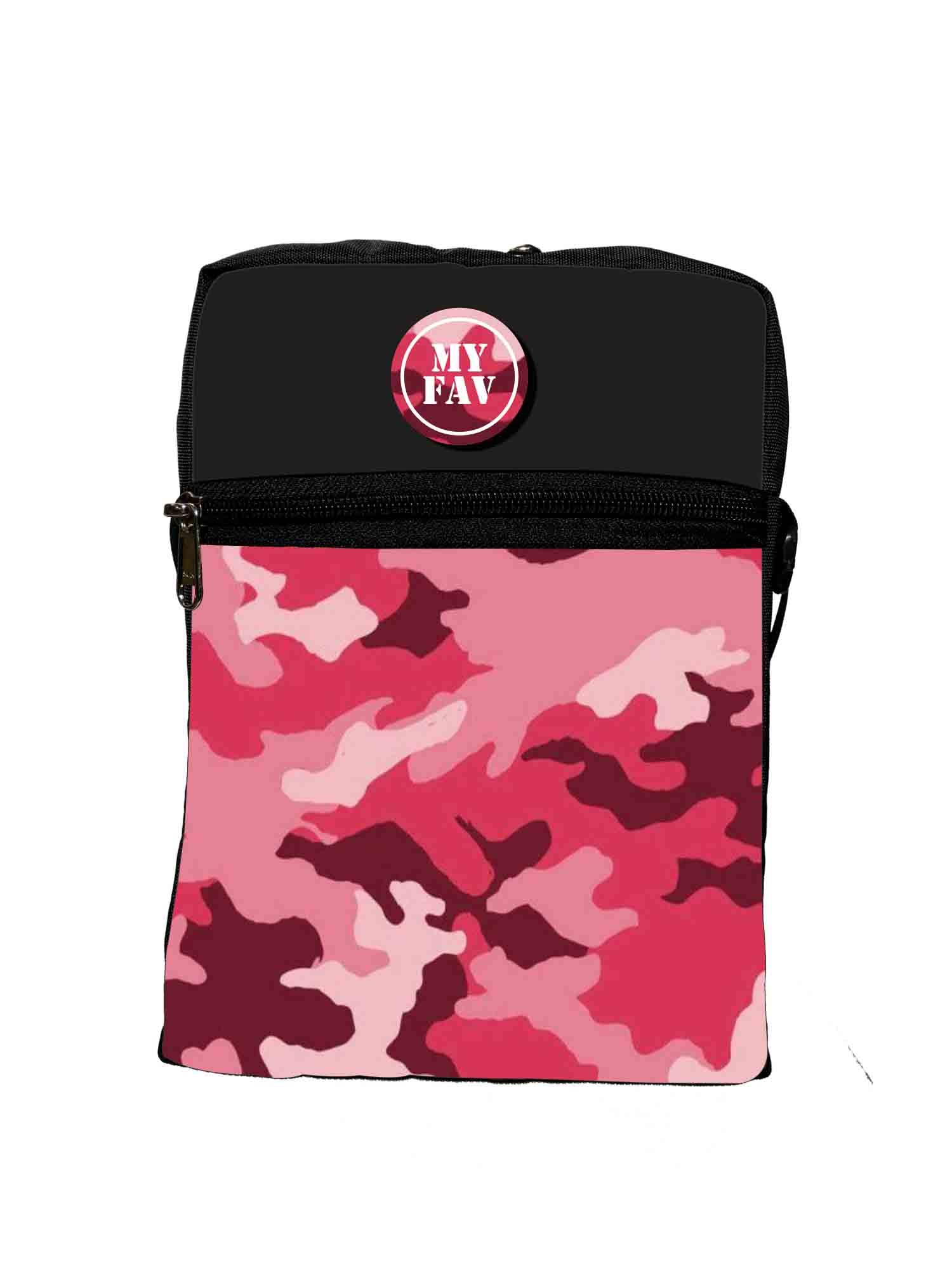 My Fav Camouflage Print Messanger Bag For Men Women Sling Bag For Boys Girls