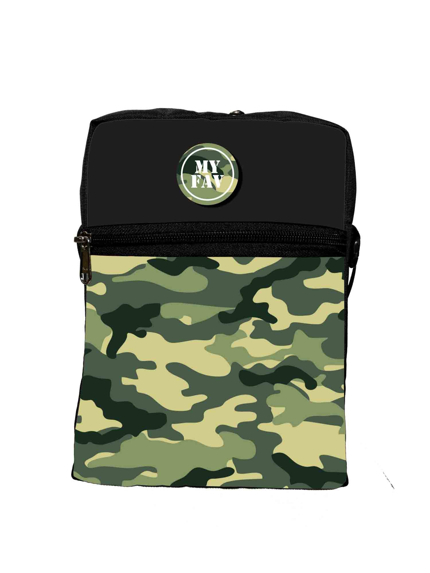 My Fav Military Print Messanger Bag For Men Women Sling Bag For Boys Girls