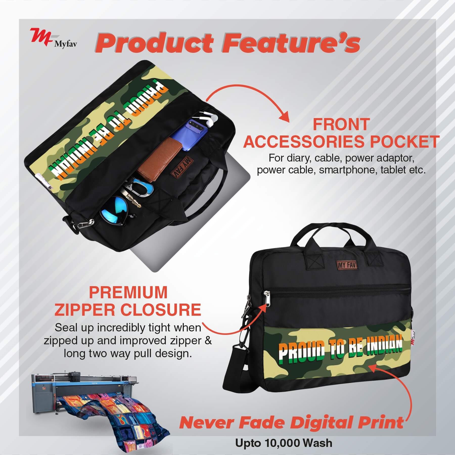 MY FAV Office Bag for Men and Women, Water Repellent Highly Durable Business Briefcase Bag for Laptop/Notebook/MacBook/Office/Travel/Business - Design 8