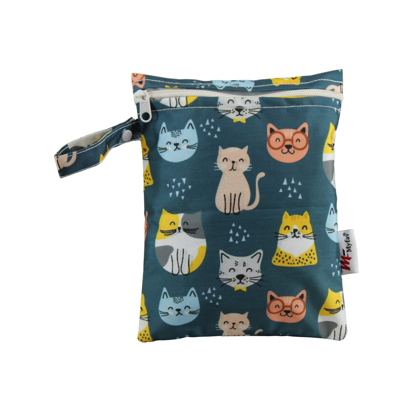 My Fav Cat Print Multiutility Wet Dry Pouch/Diaper Bag/Travel Pouch/Travel Kit