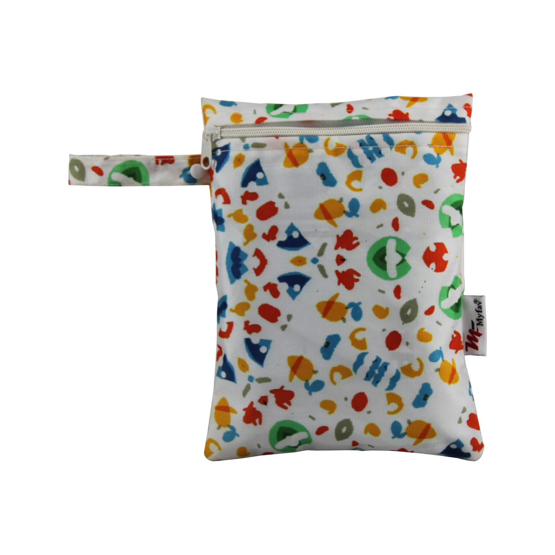My Fav Multicolor Printed Multiutility Wet Dry Pouch/Diaper Bag/Travel Pouch/Travel Kit
