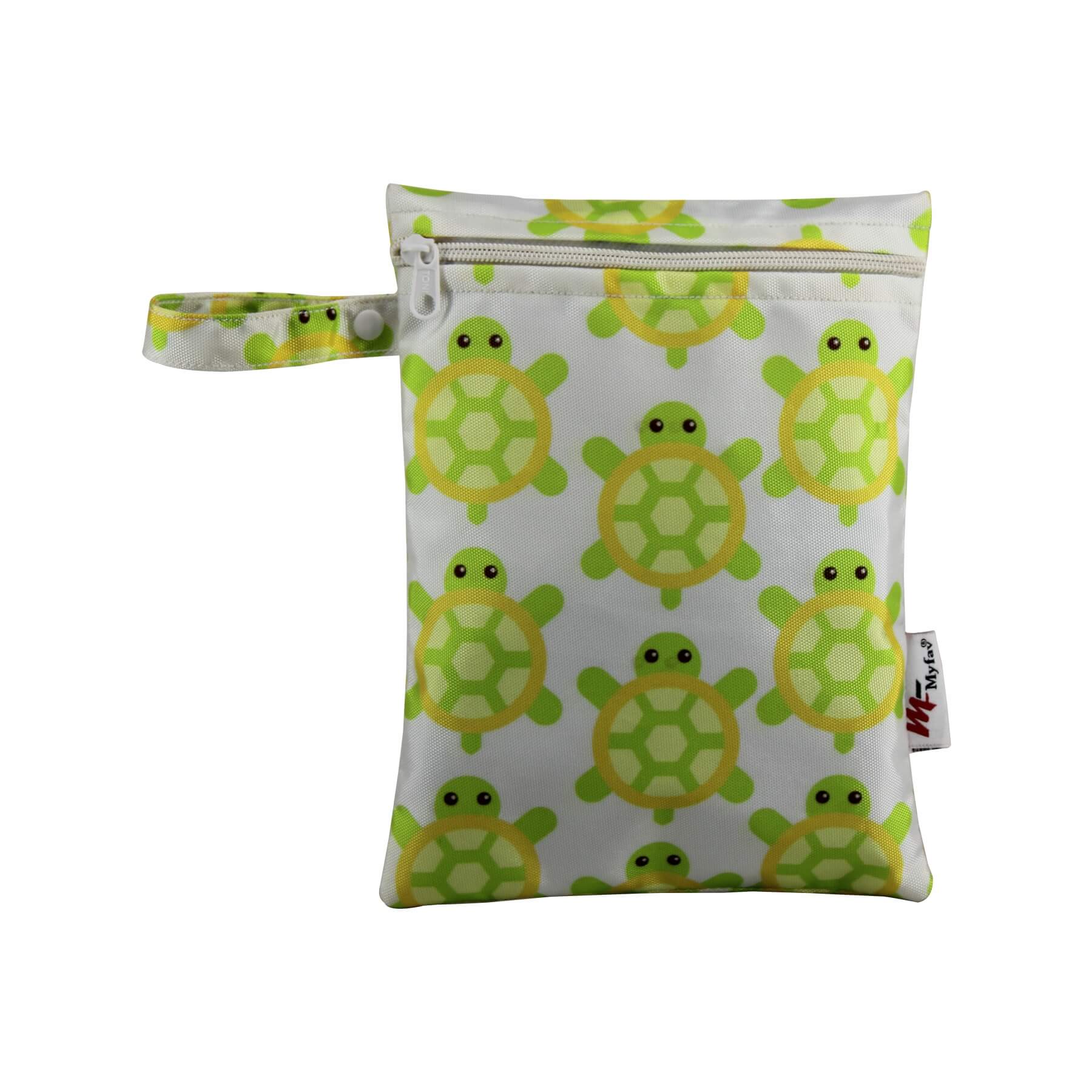 My Fav Turtle Print Multiutility Wet Dry Pouch/Diaper Bag/Travel Pouch/Travel Kit