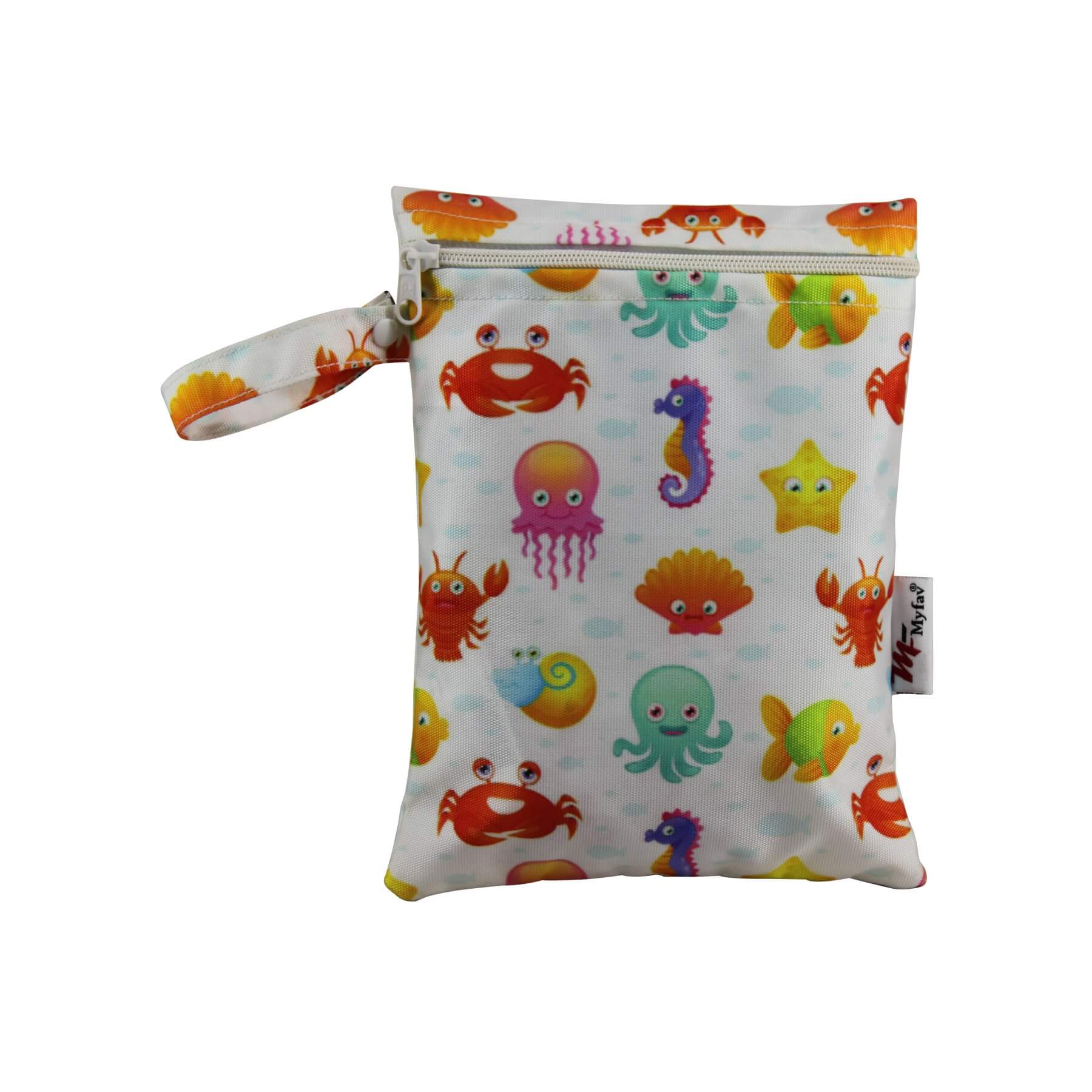My Fav Water Animals Print Multiutility Wet Dry Pouch/Diaper Bag/Travel Pouch/Travel Kit
