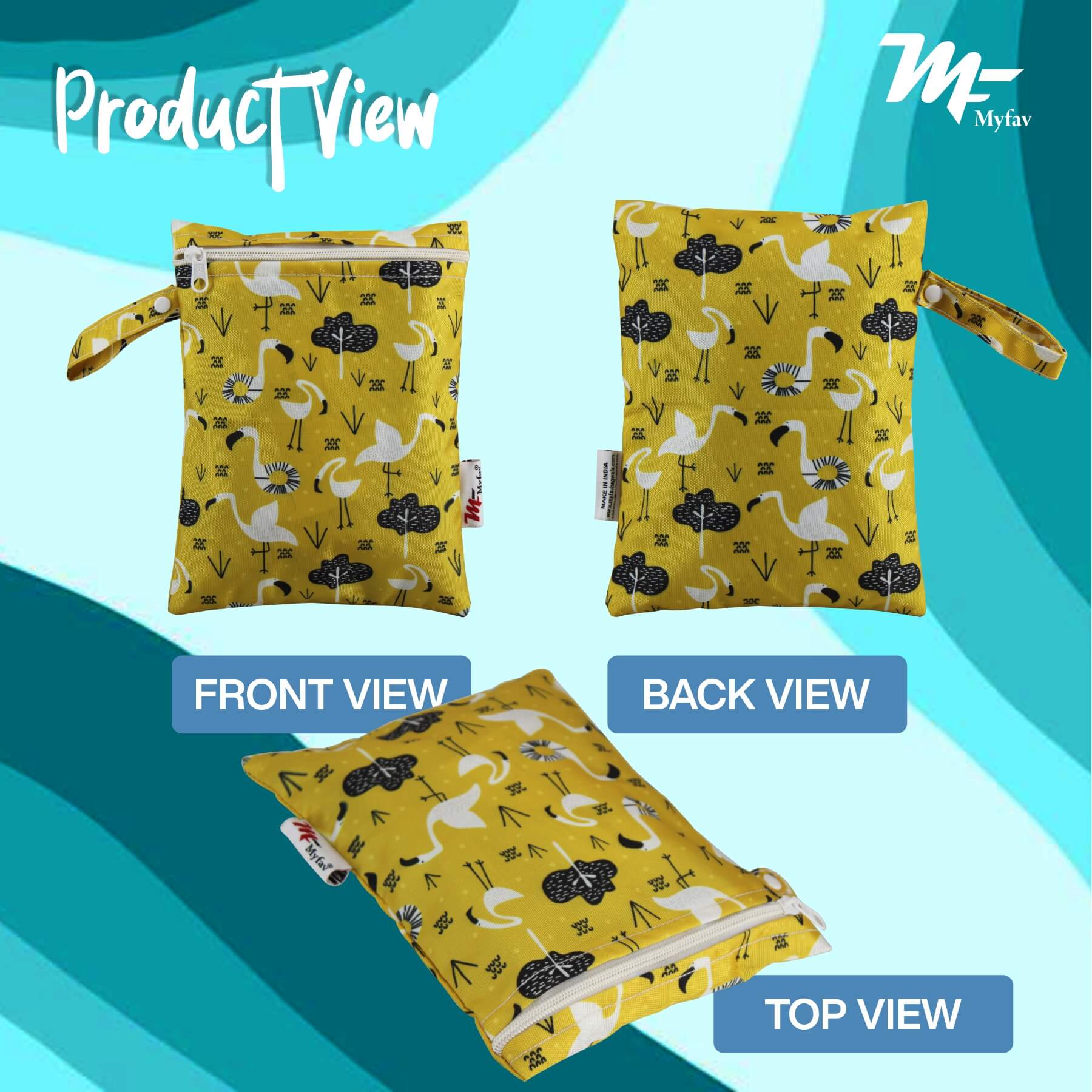 My Fav Duck Print Multiutility Wet Dry Pouch/Diaper Bag/Travel Pouch/Travel Kit