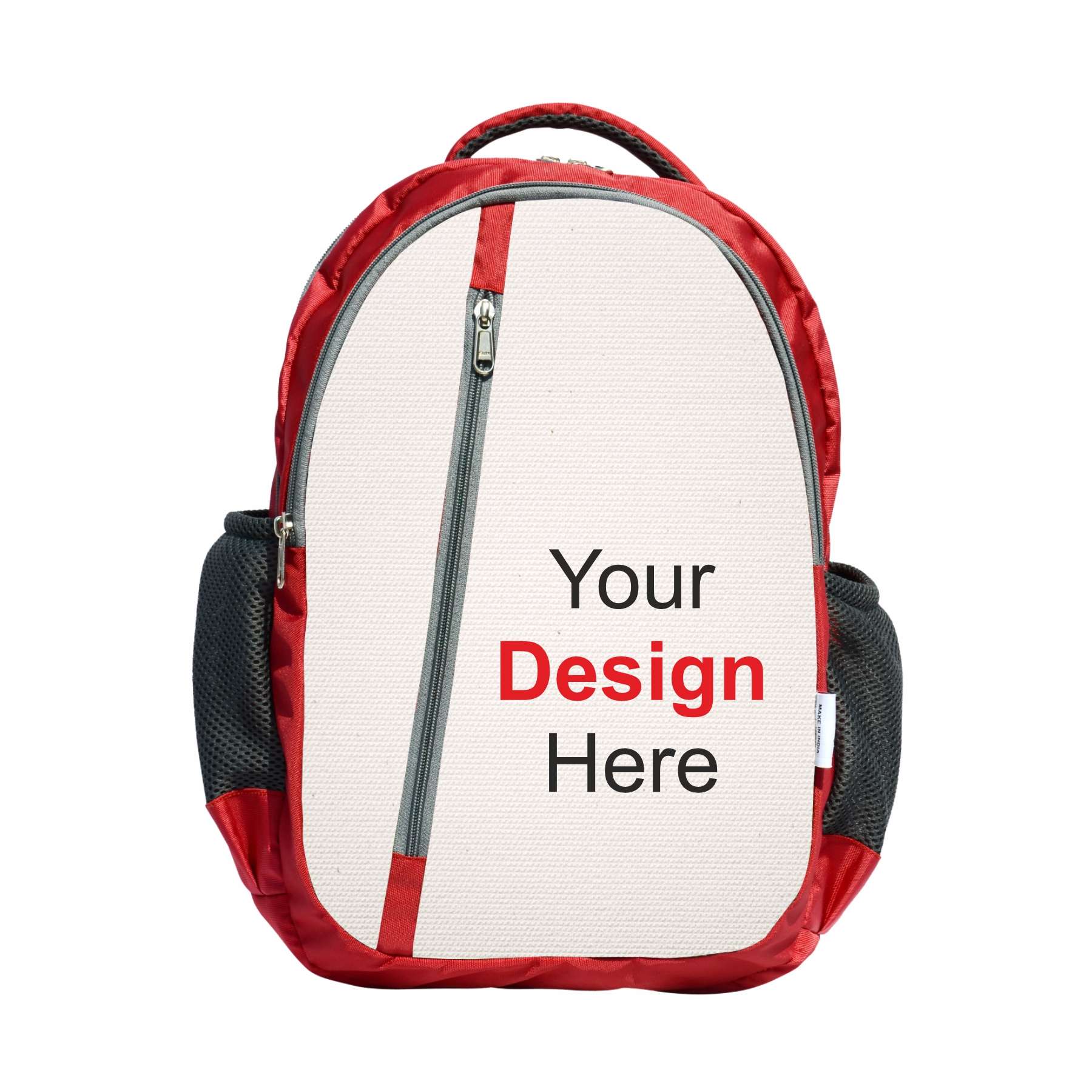 My Fav Personalized/ Customized Print Red Colour Laptop Backpack For Men Women / School Bag For Boys Girls