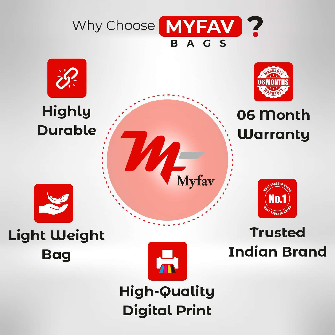 MY FAV Digital Print College Bag School Bag