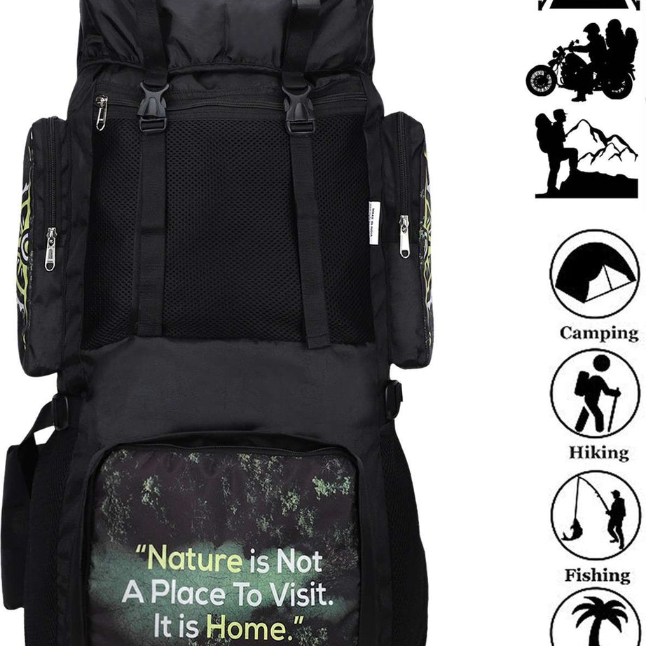 MY FAV Nature Print 70L Trekking Hiking Backpack Rucksack for Men Women Rucksack - 70