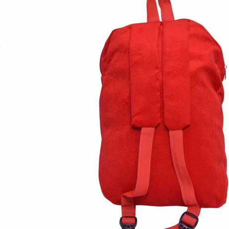 My Fav Red Digital Print Soft Velvet Fabric Kids Playschool Bag